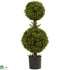 Silk Plants Direct Double Boxwood Topiary - Pack of 1