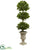 Silk Plants Direct Triple Bay Leaf Topiary Artificial Tree - Pack of 1