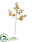 Silk Plants Direct Metallic Eucalyptus Artificial Plant - Gold - Pack of 24