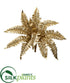 Silk Plants Direct Metallic Boston Fern Artificial Plant - Gold - Pack of 12