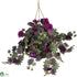 Silk Plants Direct Morning Glory Hanging Basket - Purple - Pack of 1