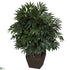 Silk Plants Direct Double Bamboo Palm - Green - Pack of 1