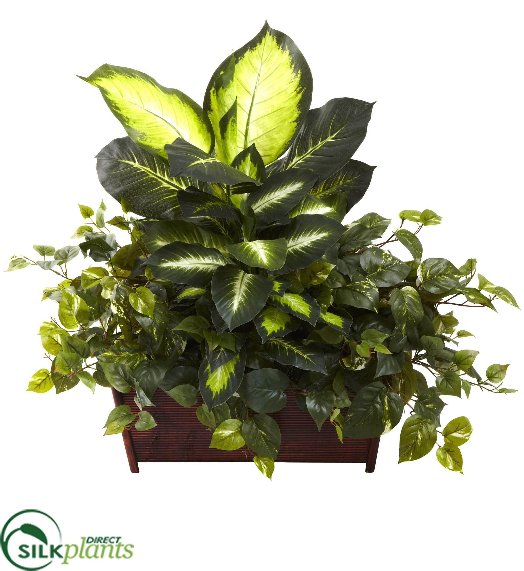 fake golden pothos Silk Plants Direct Golden Dieffenbachia, Philo & Pothos