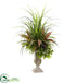 Silk Plants Direct Mixed Grass, Dracena, Sage Ivy & Fern - Pack of 1
