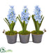 Silk Plants Direct Triple Potted Hyacinth Artificial Plant - Pack of 1
