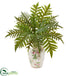Silk Plants Direct Hares Foot Fern Artificial Plant - Pack of 1