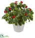 Silk Plants Direct Variegated Holly Leaf Artificial Plant - Pack of 1