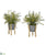 Silk Plants Direct Rosemary Artificial Plant in Tin Planter with Legs - Pack of 2