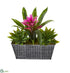 Silk Plants Direct Bromeliad and Agave Artificial Plant - Purple - Pack of 1