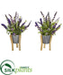 Silk Plants Direct Lavender Artificial Plant in Tin Planter with Legs - Pack of 2