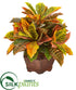 Silk Plants Direct Garden Croton Artificial Plant in Decorative Planter - Pack of 1
