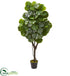 Silk Plants Direct Fiddle Leaf Fig Artificial Tree - Pack of 1