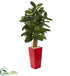 Silk Plants Direct Rubber Leaf Artificial Tree - Pack of 1