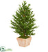 Silk Plants Direct Olive Cone Topiary Artificial Tree - Pack of 1