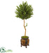 Silk Plants Direct Olive Topiary Artificial Tree - Pack of 1