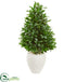 Silk Plants Direct Bay Leaf Cone Topiary Artificial Tree - Pack of 1