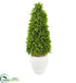 Silk Plants Direct Eucalyptus Cone Topiary Artificial Tree - Pack of 1