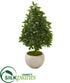Silk Plants Direct Sweet Bay Cone Topiary Artificial Tree - Pack of 1