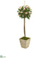 Silk Plants Direct Rose Topiary Artificial Tree - Pack of 1