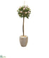 Silk Plants Direct Rose Topiary Artificial Tree - Pack of 1