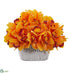 Silk Plants Direct Cymbidium Orchid Artificial Arrangement - Orange - Pack of 1