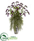 Silk Plants Direct Rose Artificial Arrangement - White Purple - Pack of 1