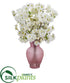 Silk Plants Direct Cherry Blossom Artificial Arrangement - White - Pack of 1