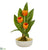 Silk Plants Direct Tulip Artificial Arrangement - Orange - Pack of 1