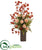 Silk Plants Direct Rose, Eucalyptus and Fern Artificial Arrangement - Pack of 1