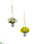 Silk Plants Direct Daisy Artificial Arrangement in Hanging Bucket - White Yellow - Pack of 2