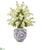 Silk Plants Direct Dancing Daisy Artificial Arrangement - White - Pack of 1
