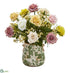 Silk Plants Direct Rose and Gypsophila Artificial Arrangement - Assorted - Pack of 1