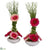 Silk Plants Direct Gerber Daisy and Grass Artificial Arrangement in White Vase - Cream Red - Pack of 2