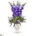 Silk Plants Direct Delphinium and Lavender Artificial Arrangement - Purple - Pack of 1
