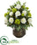 Silk Plants Direct Rose and Snowball Hydrangea Artificial Arrangement - Pack of 1