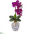 Silk Plants Direct Phalaenopsis Orchid Artificial Arrangement - Purple - Pack of 1