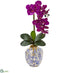 Silk Plants Direct Phalaenopsis Orchid Artificial Arrangement - Purple - Pack of 1