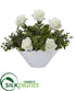 Silk Plants Direct Roses and Eucalyptus Artificial Arrangement - White - Pack of 1