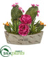 Silk Plants Direct Peony, Succulent and Cactus Artificial Arrangement - Orchid - Pack of 1