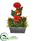 Silk Plants Direct Mum and Succulent Artificial Arrangement - Pack of 1