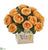 Silk Plants Direct Rose Artificial Arrangement “New Baby” Vase - Yellow - Pack of 1