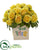 Silk Plants Direct Rose Artificial Arrangement - Yellow - Pack of 1