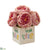 Silk Plants Direct Rose Artificial Arrangement - Pink - Pack of 1