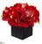 Silk Plants Direct Amaryllis Artificial Arrangement - Red - Pack of 1