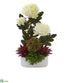 Silk Plants Direct Mum and Succulent Artificial Arrangement - Pack of 1