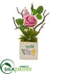 Silk Plants Direct Rose and Agave Artificial Arrangement - Pack of 1