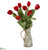 Silk Plants Direct Tulip Artificial Arrangement - Red - Pack of 1