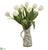 Silk Plants Direct Tulip Artificial Arrangement - Orange - Pack of 1