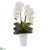 Silk Plants Direct Double Phalaenopsis Orchid Artificial Arrangement - White White - Pack of 1