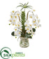 Silk Plants Direct Phalaenopsis Orchid and Succulent Artificial Arrangement - Pack of 1